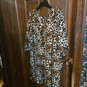 Leopard Print Midi Dress